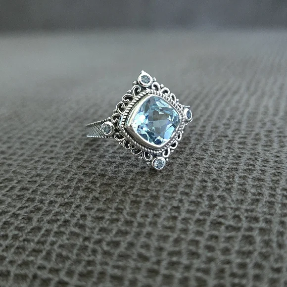 Shivam Blue🩵 Topaz Rhombus Ring💍 - NWT - Picture 15 of 16